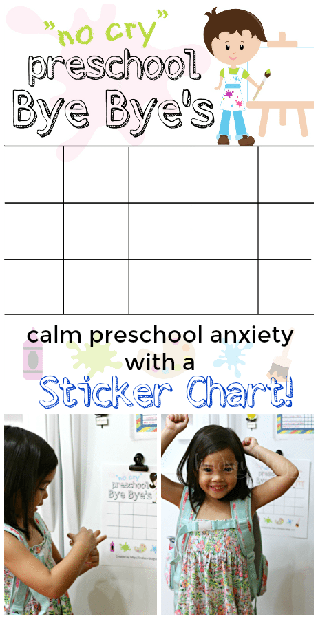 Preschool Sticker Chart Separation Anxiety