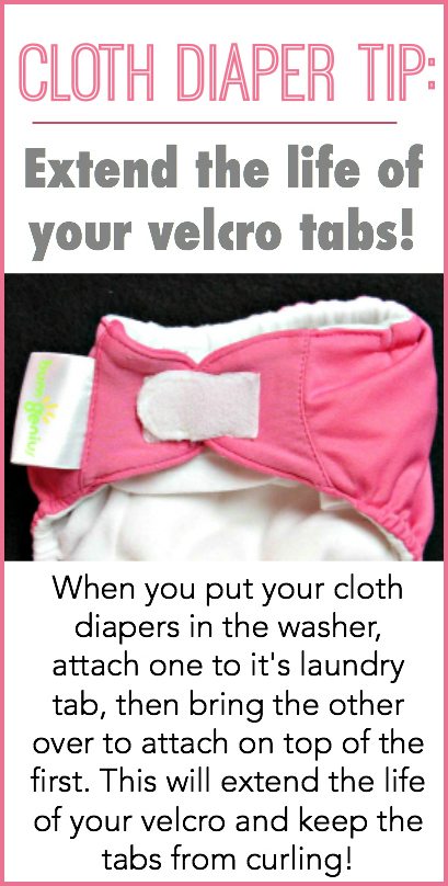 Cloth Diaper Tip Velcro Tabs