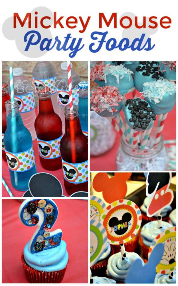 Mickey Mouse Birthday Party Food photo collage