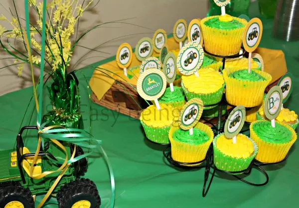 John Deere Cupcakes for a John Deere Baby Shower