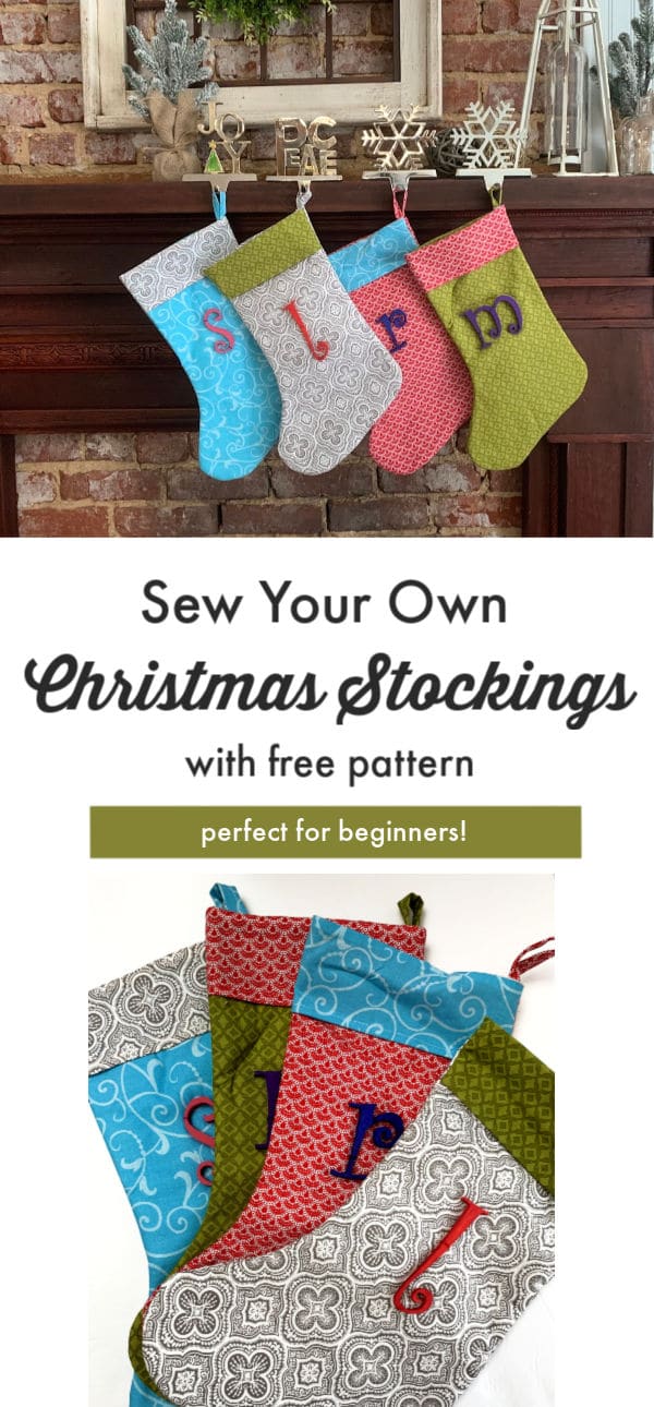 handmade christmas stockings with free christmas stocking pattern to print