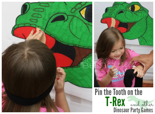 homemade Dinosaur Birthday Party games - TRex Party Game