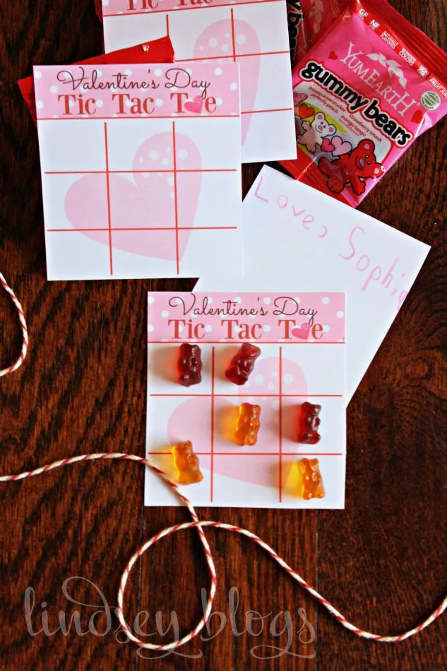 Printable Tic Tac Toe Valentines for Kids Classroom