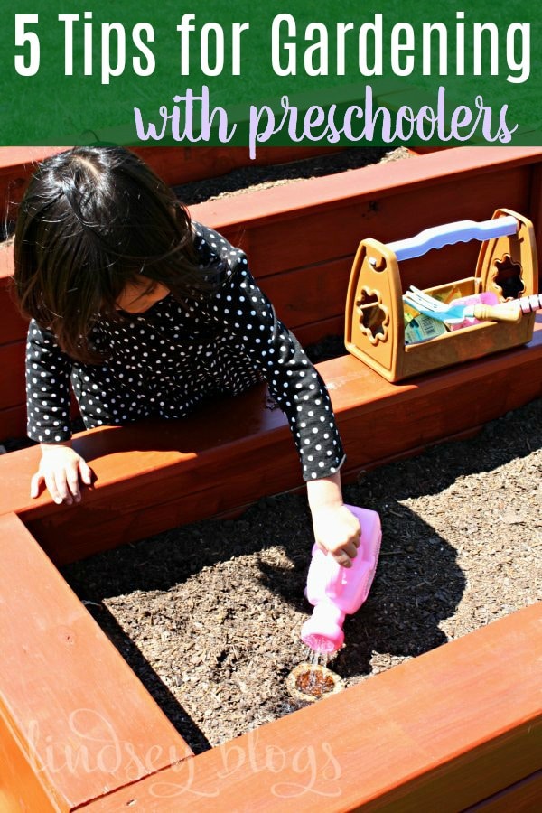 tips for gardening with preschoolers