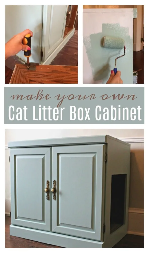 Tutorial to Make a DIY Cat Litter Box Cabinet