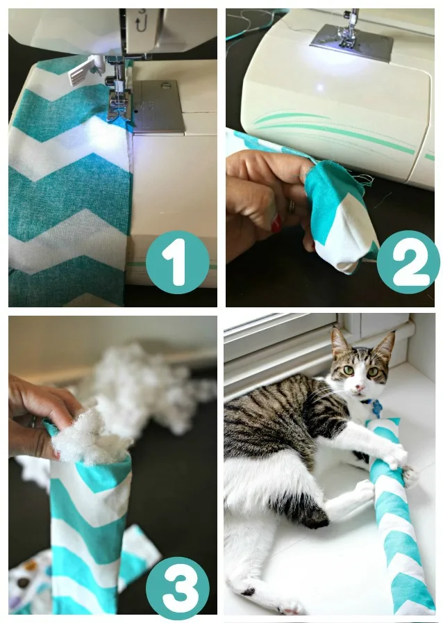 steps to make cat kicker toy