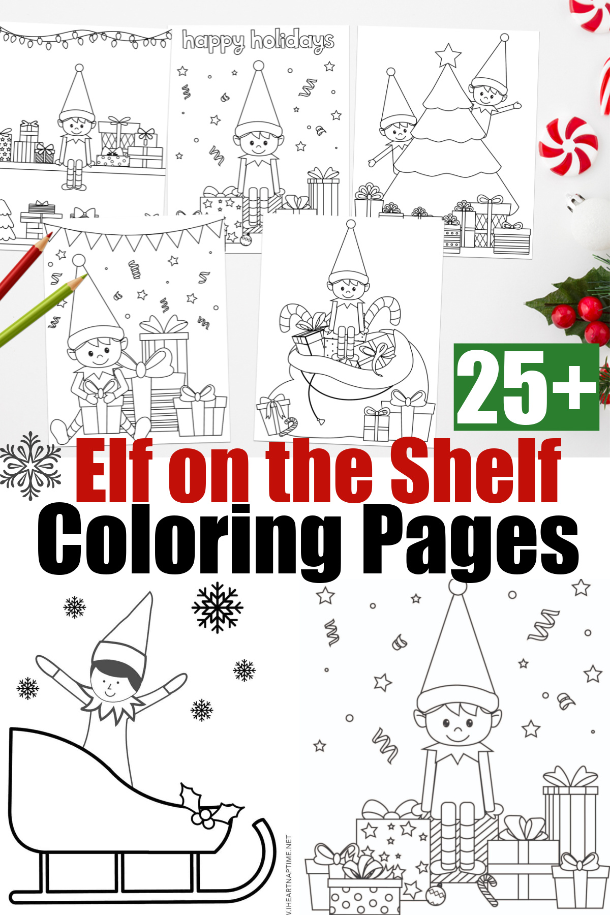 elf on the shelf coloring pages to print and color
