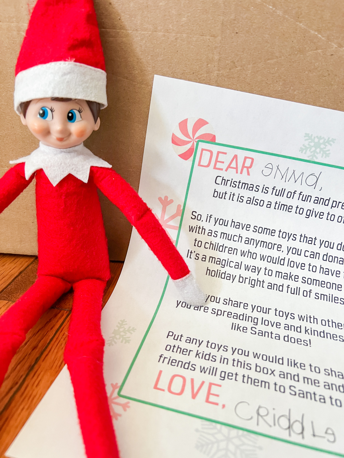 Free Printable: Elf Toy Donation Letter