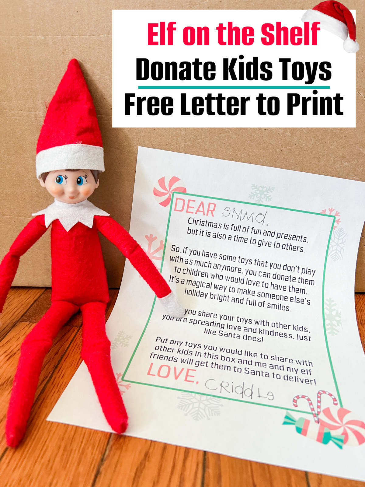 Elf On The Shelf Toy Donation Letter